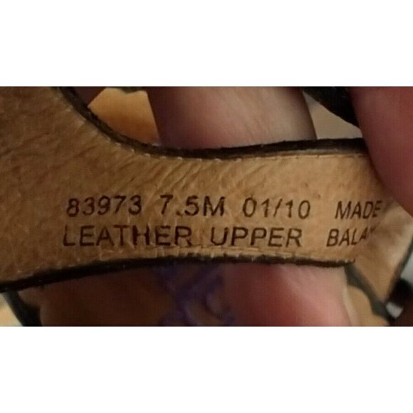 Indigo By Clarks Women Black Leather Double Ankle Strap Low Wedge Sandals -7.5 M - Picture 9 of 9